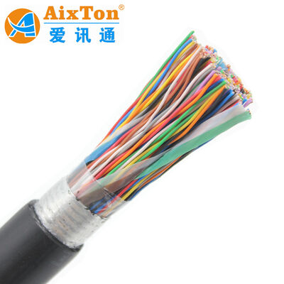 OEM Outdoor Telephone Cable With Gel Filled Cat3 Underground Ttelecom Cables Multipair 0.5mm Copper Wire 100 pairs