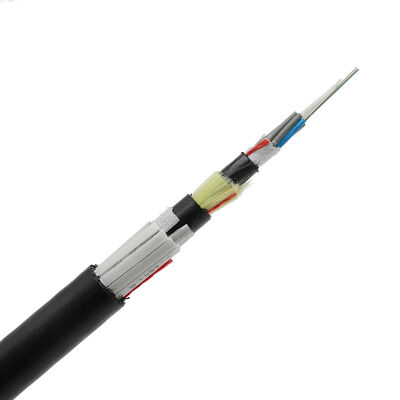 Manufacturer cable in stock 36 core ADSS g652d fiber optic cable with PE/AT black jacket